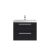 720mm Cabinet & Basin - Hudson Reed QUA007 Charcoal Black, Hacienda Black colour ,image 1