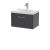 600mm Wall Hung Single Drawer Vanity & Basin 3 - Hudson Reed JNU2222D Grey, Grey colour ,image 1