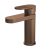 Fluted Mono Basin Mixer with Push Button Waste - Nuie BIN1505F Brass, Brass colour ,image 1