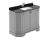 1000mm 4-Door Angled Unit & Marble Top 1TH - Hudson Reed LOF282 Storm Grey, Grey colour ,image 1
