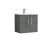 600mm Wall Hung 2 Door Vanity & Basin 4 - Nuie ARN523G Grey, Grey colour ,image 1