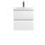 500mm Wall Hung 2-Drawer Vanity Unit & Basin 1 - Hudson Reed URB102A Satin White, White colour ,image 1