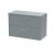 800mm Wall Hung 2 Drawer Vanity & Worktop - Hudson Reed JNU2326W Grey, Grey colour ,image 1