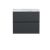 600mm Wall Hung 2-Drawer Unit & Laminate Worktop - Hudson Reed URB1404LCM Black, Black colour ,image 1