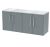 1200 Wall Hung 4-Door Vanity & Laminate Worktop - Hudson Reed JNU2323LBG2 Grey, Grey colour ,image 1