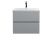 600mm Wall Hung 2-Drawer Vanity Unit & Basin 1 - Hudson Reed URB204A Satin Grey, Grey colour ,image 1