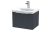 500mm Wall Hung Single Drawer Vanity & Basin 1 - Hudson Reed DFF1491A Black, Black colour ,image 1