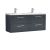 1200mm Wall Hung 4 Drawer Vanity & Double Basin - Nuie DPF1493C Black, Black colour ,image 1