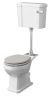 Mid Level Pan, Cistern and Flush Pipe Kit - Hudson Reed CCR036 Gloss White, White colour ,image 1