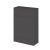 600mm Compact WC Unit & Co-ordinating Top - Hudson Reed CBI919A Gloss Grey, Grey colour ,image 1