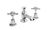 3 Tap Hole Basin Mixer - Hudson Reed BC307DX Chrome, Chrome & White colour ,image 1