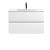 800mm Wall Hung 2-Drawer Vanity Unit & Basin 2 - Hudson Reed URB106B Satin White, White colour ,image 1
