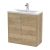 800mm Floor Standing 2 Door Vanity & Basin 1 - Hudson Reed JNU1805A Oak, Oak colour ,image 1