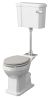 Comfort Height Mid Level Pan, Cistern and Flush Pipe Kit - Hudson Reed CCR037 Gloss White, White colour ,image 1