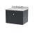 600mm Wall Hung 1 Drawer Vanity & Marble Top 3TH - Nuie CLC1494GR3 Black, Black colour ,image 1