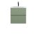 500mm Wall Hung 2 Drawer Unit & Basin 2 - Hudson Reed URB802B Green, Green colour ,image 1