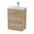 600mm Floor Standing 2 Door Vanity & Basin 3 - Hudson Reed JNU1803D Oak, Oak colour ,image 1