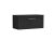 800mm Wall Hung 1 Drawer Vanity & Worktop - Nuie ARN625W Black, Black colour ,image 1