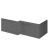 1700mm Shower Bath Front Panel - Hudson Reed OFF573 Anthracite Woodgrain, Brown/Grey colour ,image 1