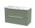 800mm Wall Hung 2-Drawer Vanity & Laminate Worktop - Hudson Reed DFF895LCM Green, Green colour ,image 1