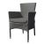 Oasis Carver Rattan Stacking Arm Chair with Dark Grey Cushion - Grey