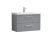 800mm Wall Hung 2 Drawer Vanity & Basin 3 - Nuie DPF295D Grey, Grey colour ,image 1