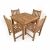 Warwick 4 Seat Wooden Garden Table Set - Neutral