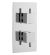 Twin Thermostatic Shower Valve With Diverter - Nuie JTY302 Chrome, Chrome colour ,image 1