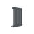 Horizontal Single Panel Radiator 600 x 412 - Hudson Reed HLA37 Anthracite, Anthracite colour ,image 1