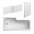 1800mm Right Hand Square Shower Bath Set - Nuie SBATH16 White, White colour ,image 1
