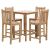 Warwick TK Wooden Bar Set - Neutral