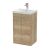 500mm Floor Standing 2 Door Vanity & Basin 3 - Hudson Reed JNU1801D Oak, Oak colour ,image 1