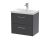 600mm Wall Hung 2 Drawer Vanity & Basin 3 - Hudson Reed JNU2224D Grey, Grey colour ,image 1