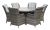 Victoria Round Dining Set With 6 High Back Armchairs, Grey colour ,image 1