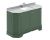 1200mm 4-Door Angled Unit & Marble Top 1TH - Hudson Reed LOF860 Hunter Green, Green colour ,image 1