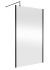 1200mm Outer Framed Wetroom Screen with Support Bar - Nuie WRSCOBP12 Matt Black, Black colour ,image 1
