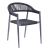 Rope Weave 770 x 560 Arm Chair - Half Back Woven Seat - Neutral