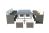Cannes Grey 10 Seater Cube Set - 6 Chairs, 4 Footstools, 1 Table, Grey colour ,image 1