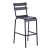 Anzio 1040 x 440 Metal Bar chair - Black