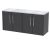 1200 Wall Hung 4-Door Vanity & Laminate Worktop - Hudson Reed JNU2223LBG2 Grey, Grey colour ,image 1