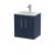 500mm Wall Hung 2-Door Vanity & Basin 2 - Hudson Reed JNU2921B Blue, Blue colour ,image 1