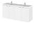 1200mm Vanity Unit & Double Basin - Hudson Reed CBI133 Gloss White, White colour ,image 1
