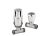 Straight Radiator Valve Pack (Pairs) - Hudson Reed HT325 Chrome, Chrome colour ,image 1