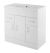 800mm Floor Standing Cabinet & Mid-Edge Basin - Nuie VTMW800E Gloss White, White colour ,image 1