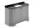 1200mm 4-Door Angled Unit & Marble Top 3TH - Hudson Reed LOF259 Storm Grey, Grey colour ,image 1