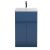 500mm Floor Standing 2-Door/Drawer Vanity Unit & Basin 3 - Hudson Reed URB301D Satin Blue, Blue colour ,image 1
