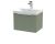 500mm Wall Hung Single Drawer Vanity & Basin 3 - Hudson Reed DFF891D Green, Green colour ,image 1