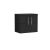 600mm Wall Hung 2 Door Vanity & Worktop - Nuie ARN623W Black, Black colour ,image 1