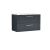 800 Wall Hung 2-Drawer Vanity & Laminate Worktop - Nuie DPF1495LCM Black, Black colour ,image 1