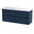 1200mm Wall Hung 4-Drawer Unit & Laminate Worktop - Nuie HAV2904LCM2 Blue, Blue colour ,image 1